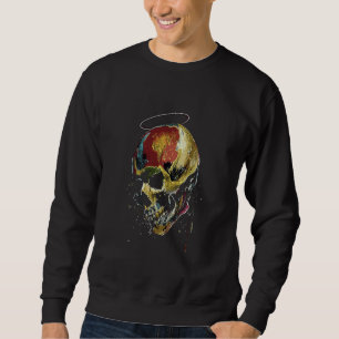 Beautiful Golden Skull Abstract Graffiti Graphic Sweatshirt