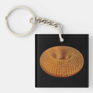 Beautiful Golden Torus Key Ring