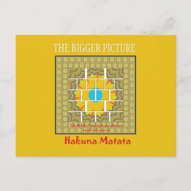 Beautiful golden yellow amazing graphic design   postcard (Front)