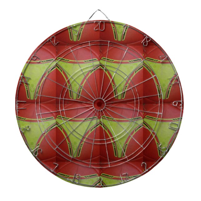 Beautiful Golden yellow geometrical pattern design Dartboard (Front)