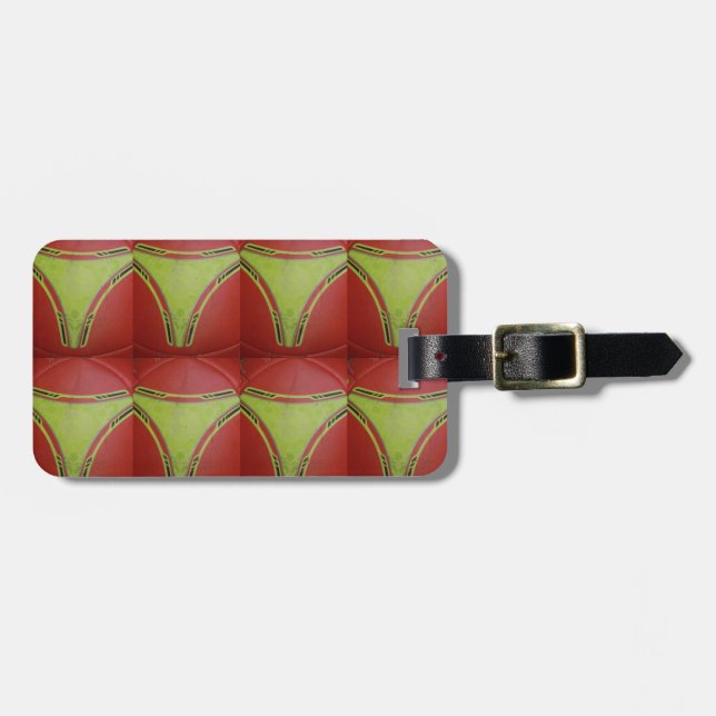 Beautiful Golden yellow geometrical pattern design Luggage Tag (Front Horizontal)