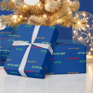Beautiful  GOOD DAY BLUE Wrapping Paper