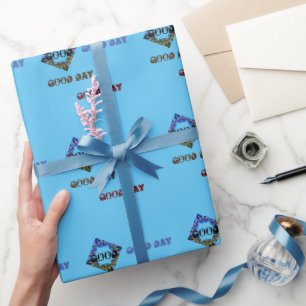 Beautiful  GOOD DAY BROWN BLUE  MANDALA  Wrapping  Wrapping Paper
