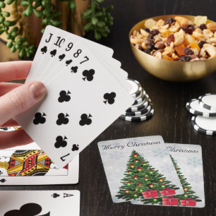 Beautiful, Gorgeous, Sparkly, Pine Tree Playing Cards