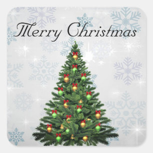 Beautiful, Gorgeous, Sparkly, Pine Tree  Square Sticker