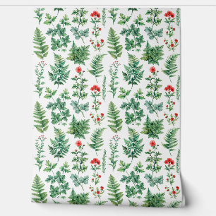 Beautiful graceful green twigs of different types  wallpaper