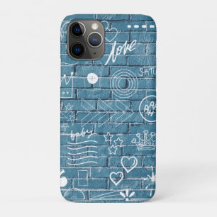 Beautiful Graffiti Art on Wall Green Calligraphy Case-Mate iPhone Case
