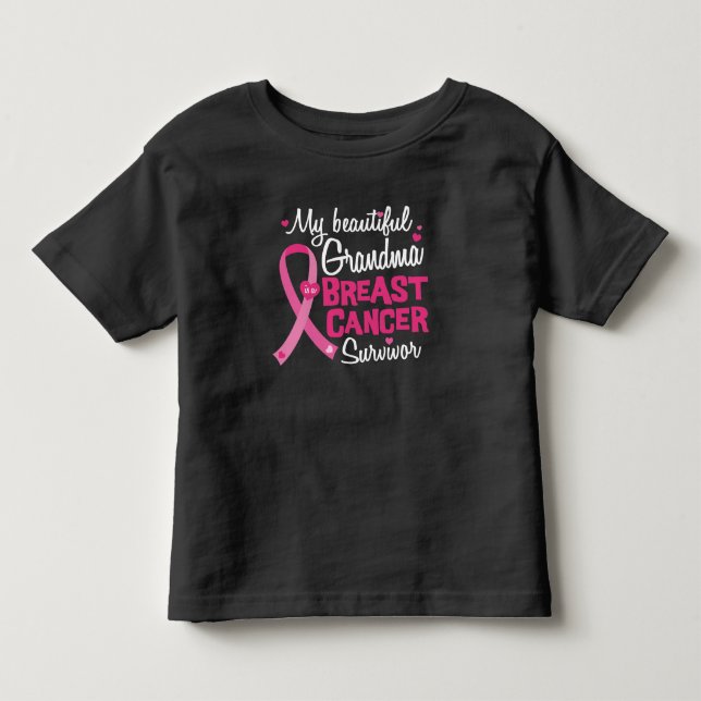 Beautiful Grandma Breast Cancer Survivor Toddler T-Shirt (Front)