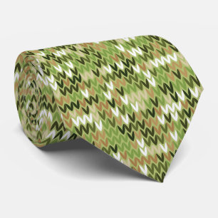 Beautiful granny knit pattern in green olive colou tie