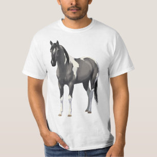 Beautiful Gray Pinto Grulla Paint Horse Stallion  T-Shirt