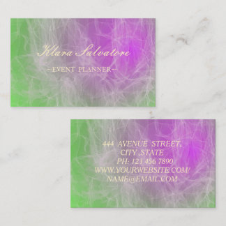 Beautiful Great Amazing Green And Purple Business Card