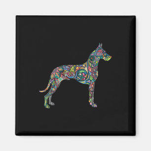 Beautiful Great Dane Dog Totem Tattoo Art Hoodie Magnet