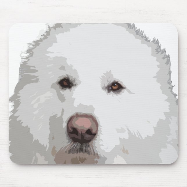 Beautiful Great Pyrenees Dog Mouse Pad (Front)