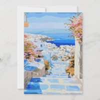 Beautiful Greece invitation card 