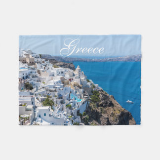 Beautiful Greek Landscape Fleece Blanket