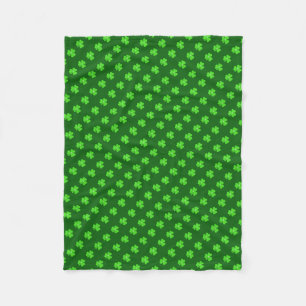 Beautiful green clover for St. Patrick's day Fleece Blanket