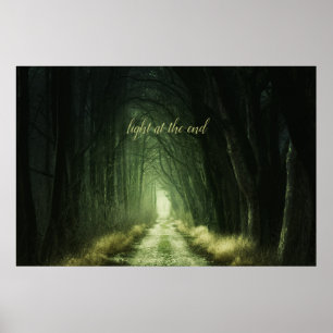 Beautiful Green Dark Forest Poster