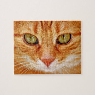 Beautiful Green Eyed Orange Tiger Cat Jigsaw Puzzle