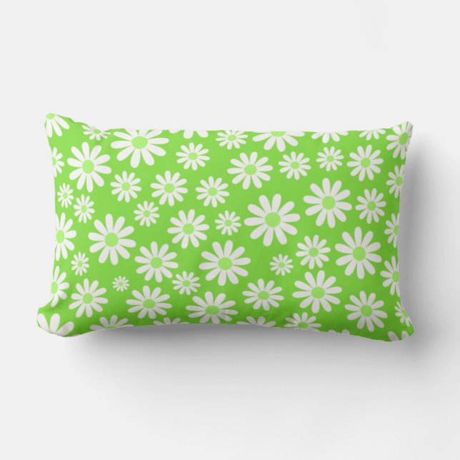 Beautiful Green Floral Pillow (Front)