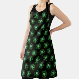 Beautiful Green Flower Apron