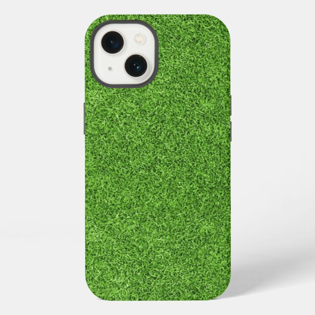 Beautiful green grass texture from golf course iPhone case (Back)