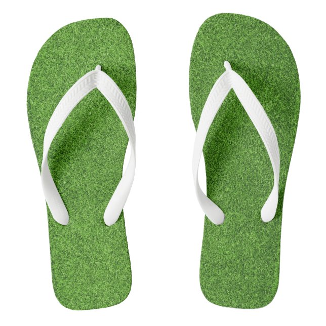 Beautiful green grass texture from golf course jandals (Footbed)
