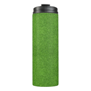Beautiful green grass texture from golf course thermal tumbler