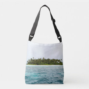 Beautiful Green Island In The Sea Crossbody Bag