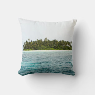 Beautiful Green Island In The Sea Cushion