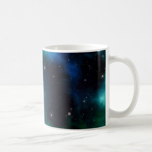 Beautiful Green Nebula filled with Stars Coffee Mug (Right)