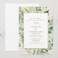 Beautiful Greenery Bride Parents Cream & Gold