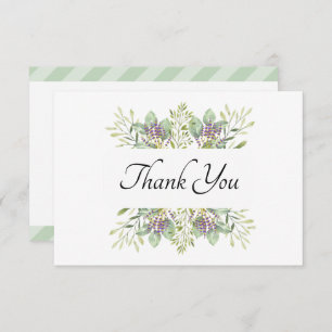 Beautiful Greenery Design Thank You Card