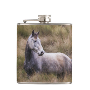 Beautiful Grey Coloured Horse Hip Flask