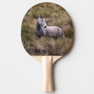 Beautiful Grey Coloured Horse Ping Pong Paddle