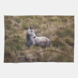 Beautiful Grey Coloured Horse Tea Towel