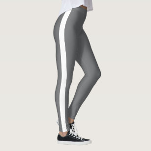 Beautiful Grey White Stripe Leggings