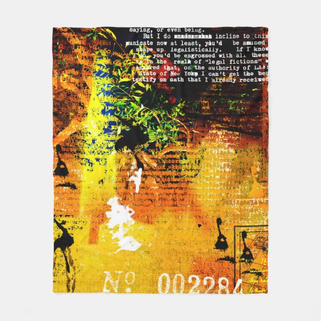 Beautiful grunge layout background, vintage fleece blanket (Front)