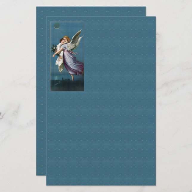 Beautiful Guardian Angel Stationery (Front/Back)