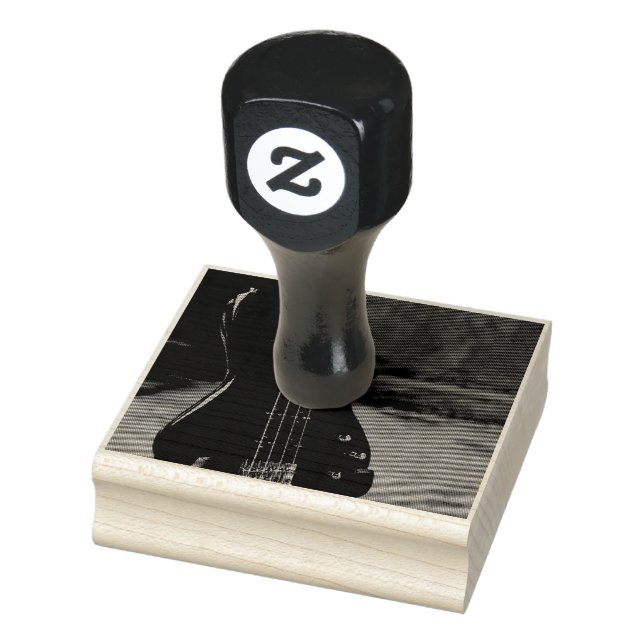 Beautiful Guitar Rubber Stamp (Stamp)
