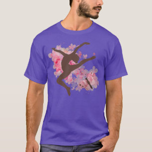 Beautiful Gymnastic Colourful Watercolor Floral An T-Shirt