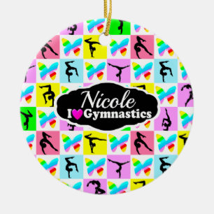 BEAUTIFUL GYMNASTICS BUTTERFLY DESIGN CERAMIC TREE DECORATION
