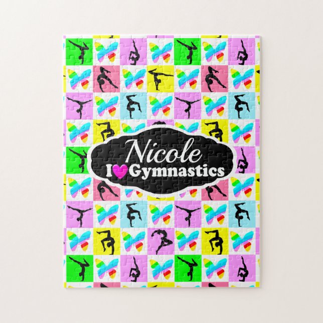 BEAUTIFUL GYMNASTICS BUTTERFLY DESIGN JIGSAW PUZZLE (Vertical)