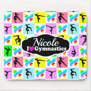 BEAUTIFUL GYMNASTICS BUTTERFLY DESIGN MOUSE PAD