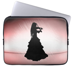 Beautiful Gypsy Girl Plays Violin Laptop Sleeve