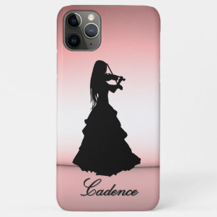 Beautiful Gypsy Girl Plays Violin Personal Name Case-Mate iPhone Case