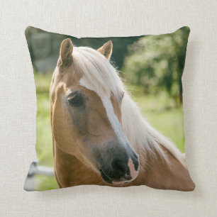Beautiful haflinger horse portrait cushion