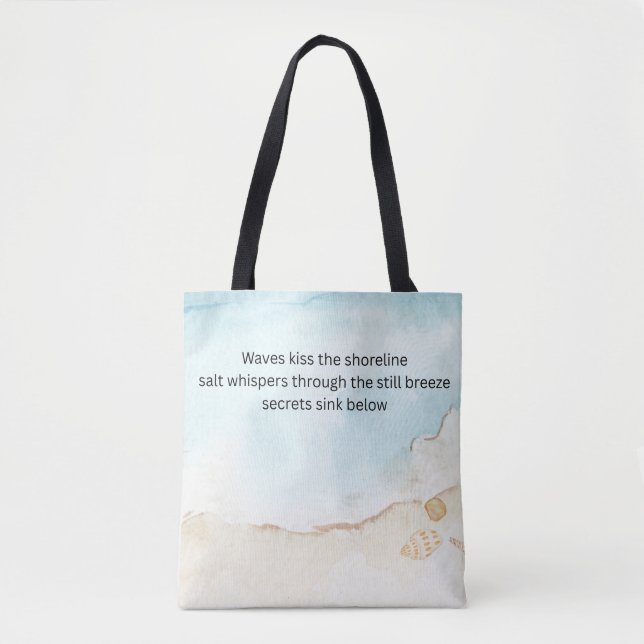 Beautiful haiku on a tote bag. bag (Front)