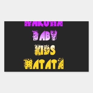 Beautiful Hakuna Matata Art Print Rectangular Sticker