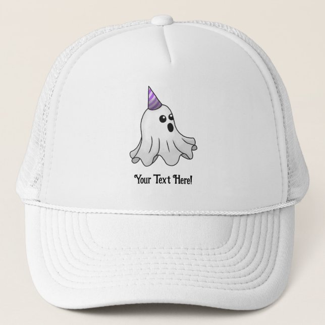 Beautiful Halloween Ghost Trucker Hat (Front)