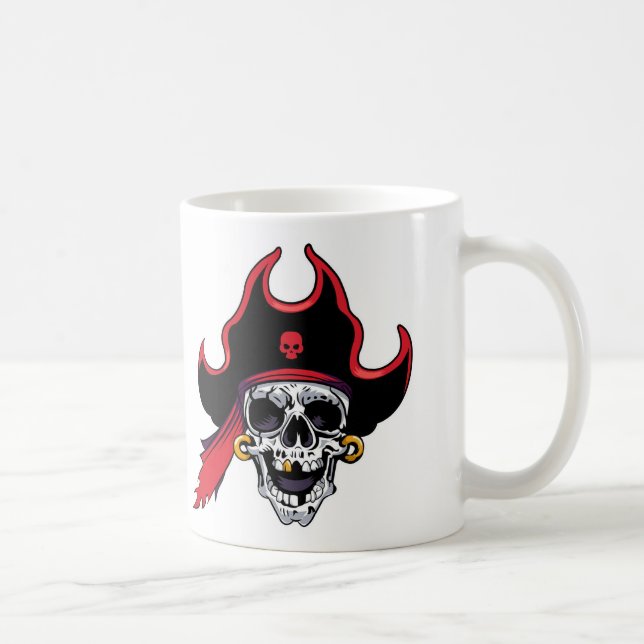 Beautiful Halloween Pirate Coffee Cup (Right)